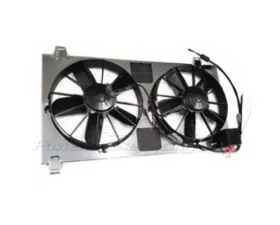 Powerhouse Racing Dual High-Performance SPAL Fan Kit Wrinkle Black Powdercoat Lexus SC300 1992-2000